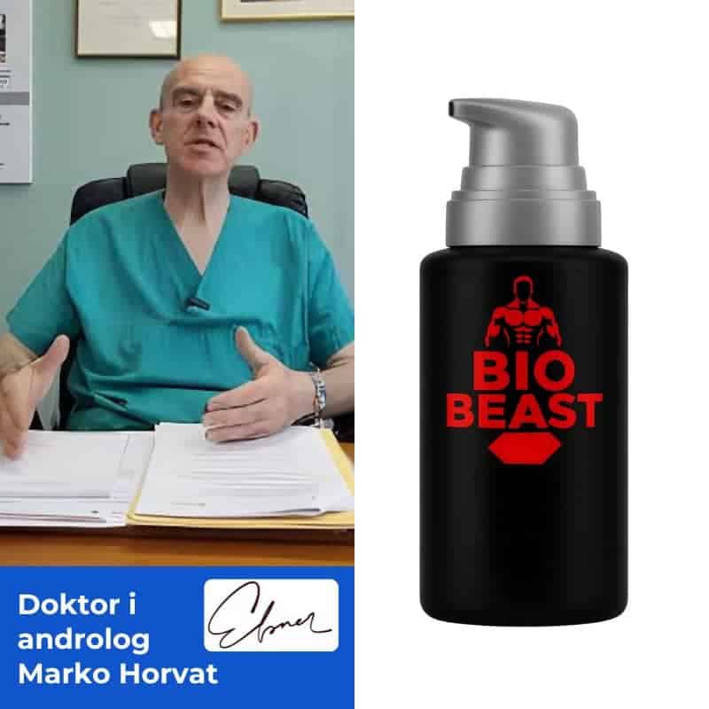 Integratore BioBeast 2x1 HR White in bottiglia nera con logo rosso.
