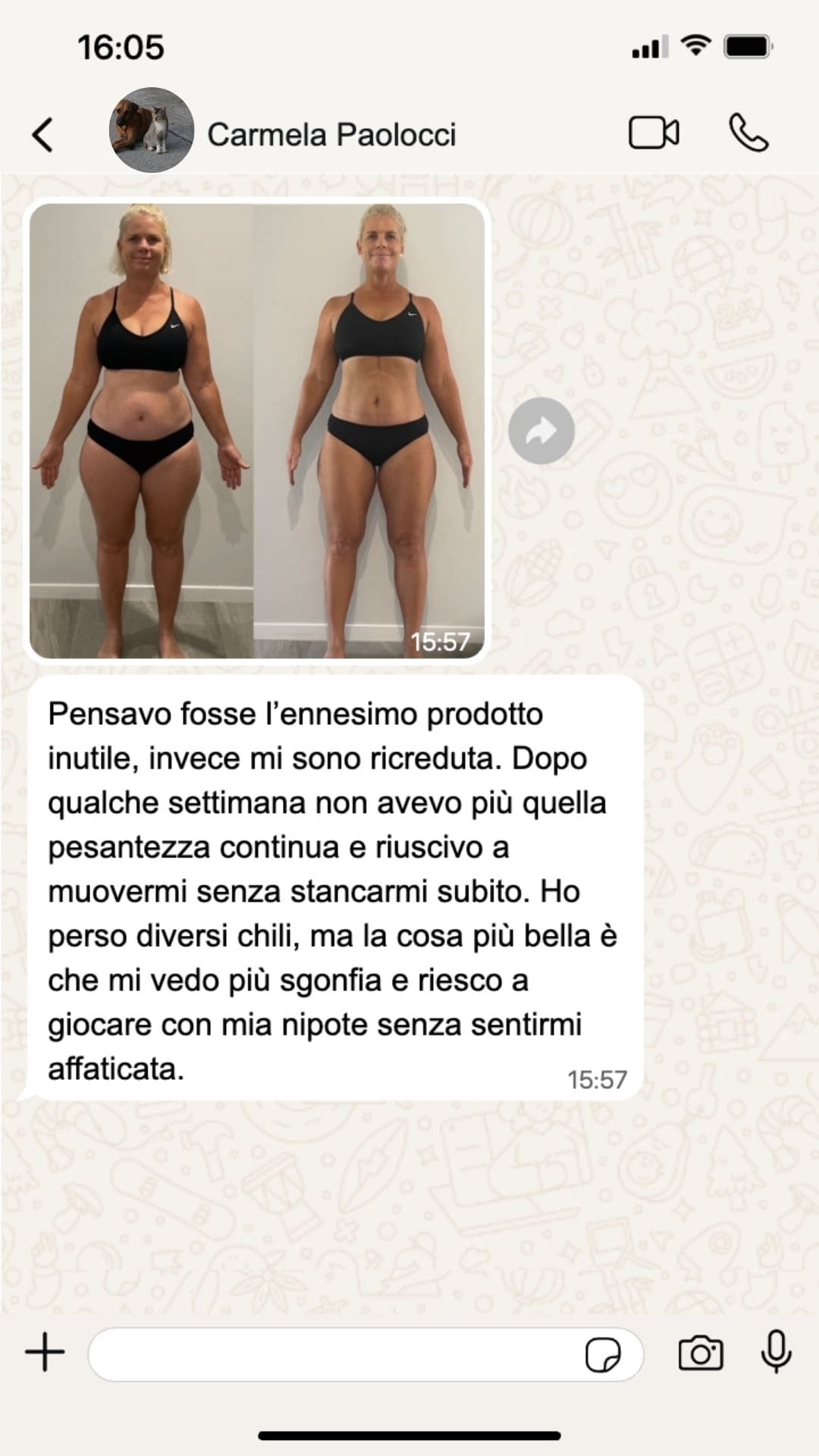 Prima e dopo trasformazione con tè matcha ultra 1x.