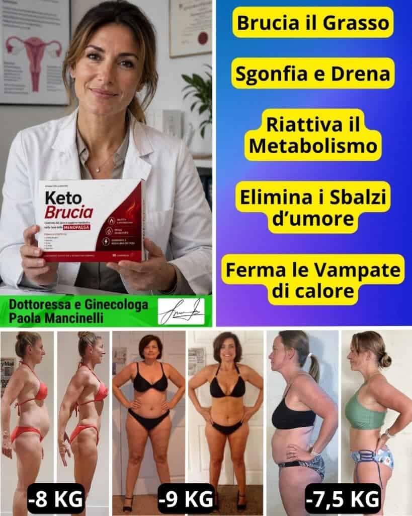 Integratore Keto Brucia per menopausa, perdita peso e metabolismo.