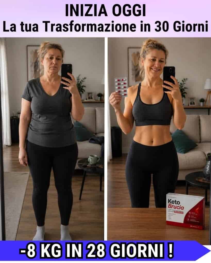 Prima e dopo la perdita di peso con Keto Brucia in 30 giorni.