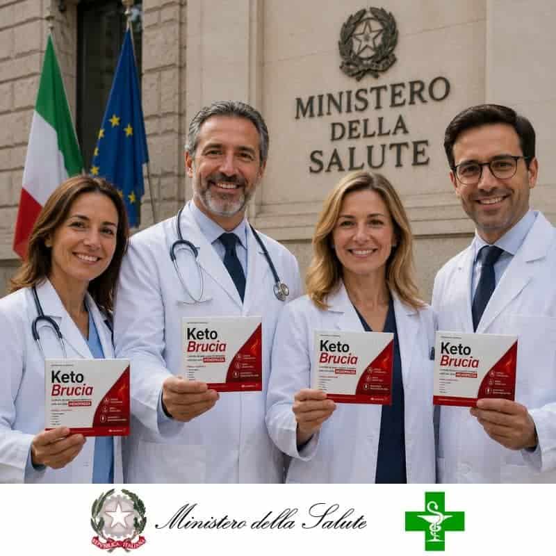 Medici con prodotti Keto Brucia davanti al Ministero della Salute.