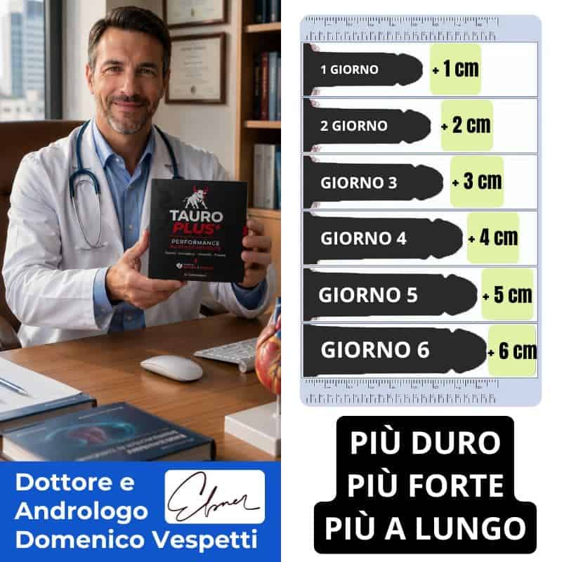 Dottore con prodotto Tauro Plus 1x e grafico crescita.