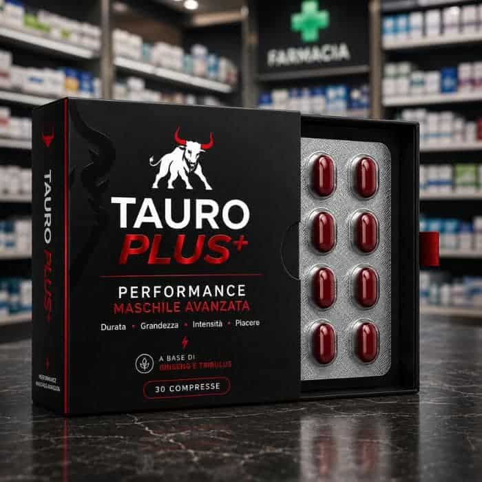 Integratore naturale Tauro Plus 1x con 30 compresse per performance maschile.