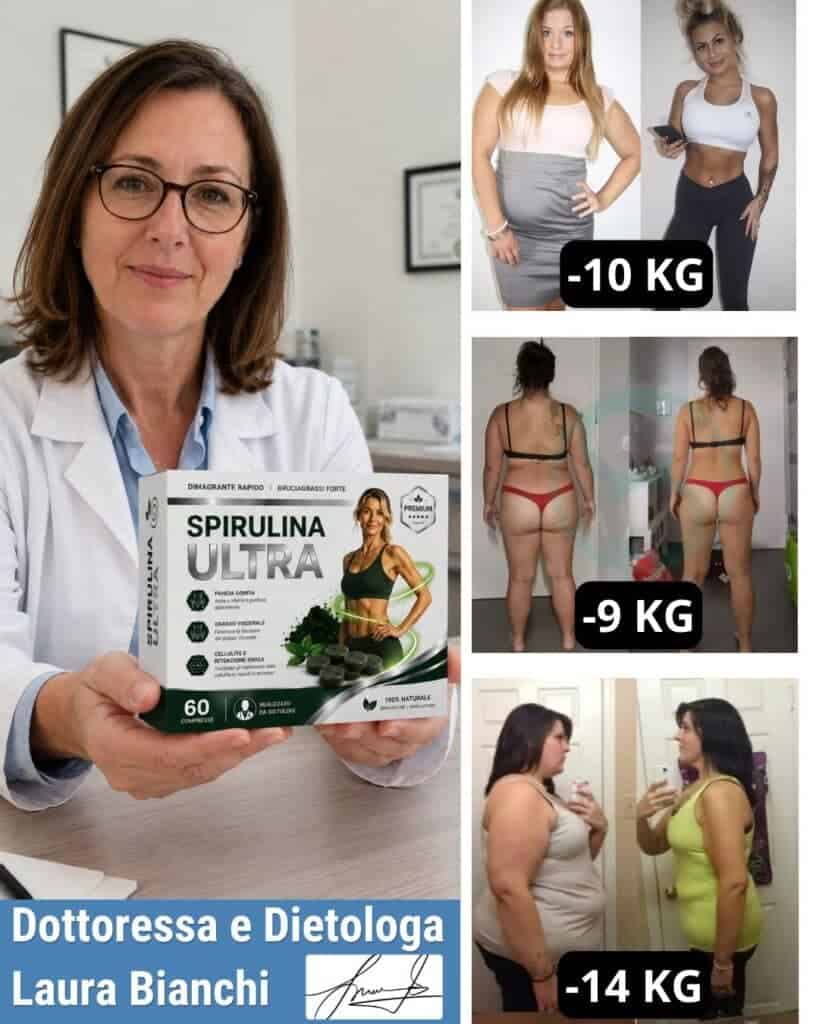 Integratore Spirulina Ultra per dimagrimento e benessere.