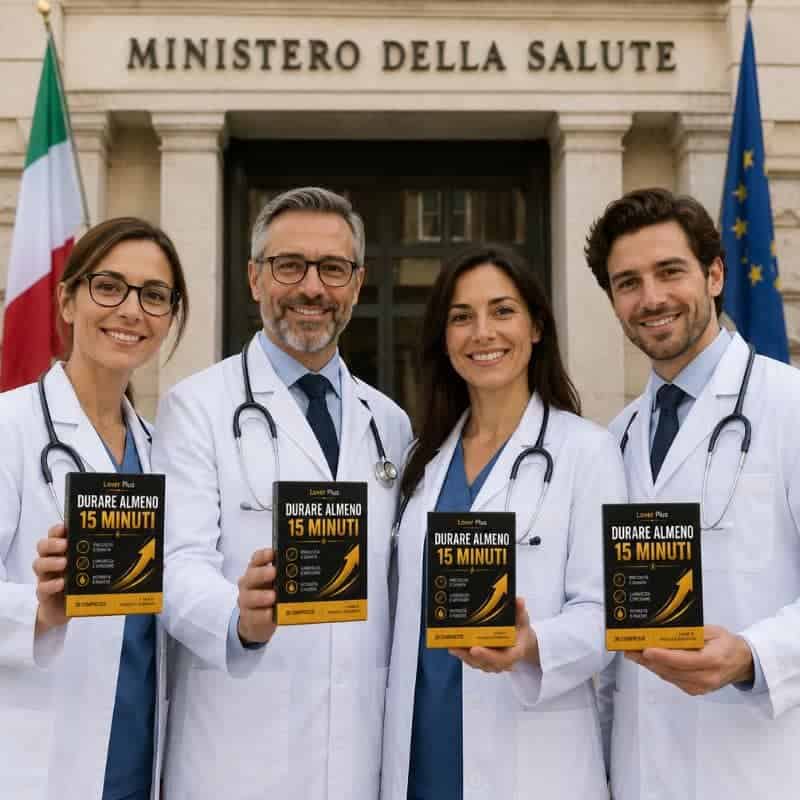 Medici con cartelli di avviso sulla durata di attesa di 15 minuti.